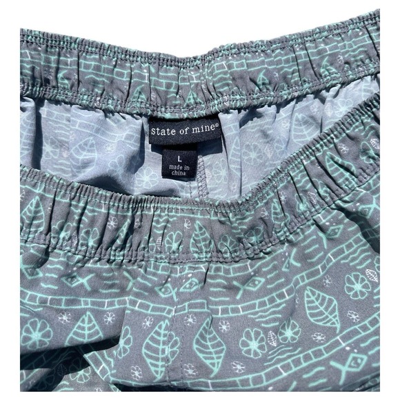 State of Mine Size L Womens Performance Moisture Wicking River Shorts Green/Grey - Picture 3 of 3